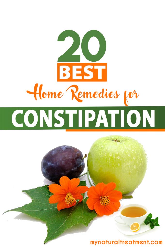 Top 20 Best Home Remedies for Constipation with Recioes, natural laxatives, tips as well as diet recommendations for constipation.